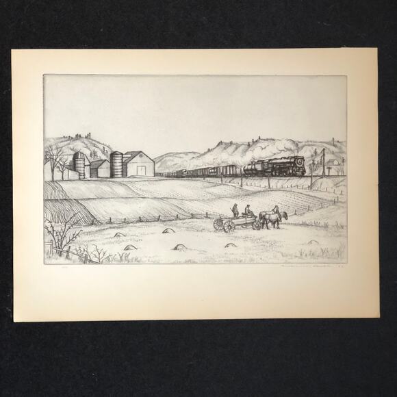 Andrew Butler "New England Scene" Art 1930s Print Treasury Collection Sketch Vtg - Picture 1 of 14
